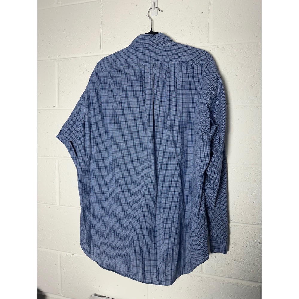 Polo Ralph Lauren Blake Mens Large Blue Check Button Down Shirt Long Sleeve - Picture 4 of 4